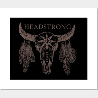 Headstrong Bull - Rustic Brown Posters and Art